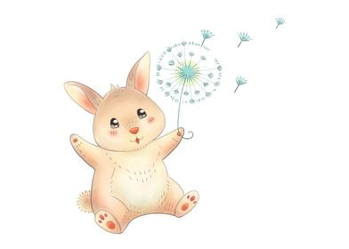 Bunny with Dandelion