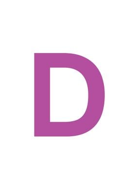 Purple Letter D