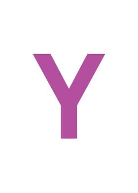 Purple Letter Y