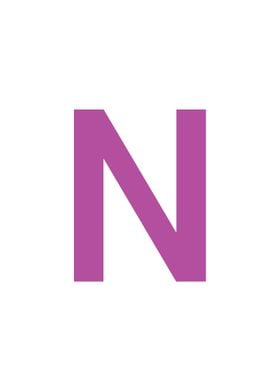 Purple Letter N