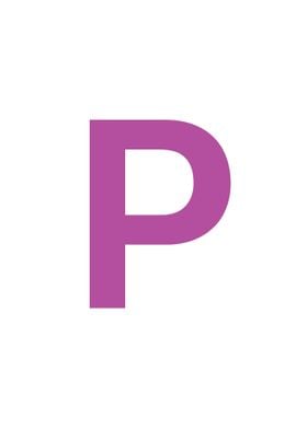 Purple Letter P