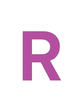 Purple Letter R