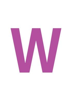 Purple Letter W