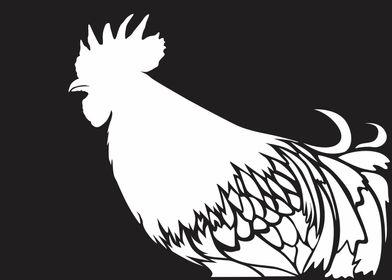 Rooster silhouette