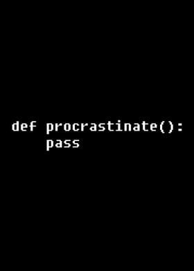 Procrastination code