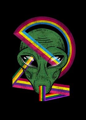 Alien in Rainbow Rays