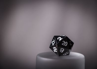 D20 before Grey Background