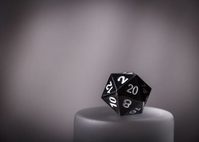 D20 before Grey Background