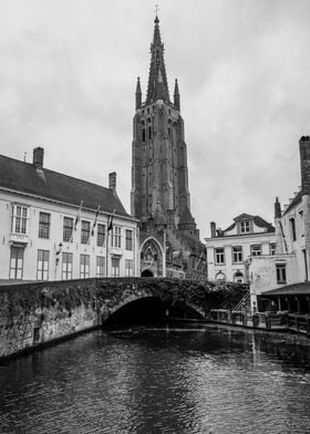 Bruge in Belgium in Winter