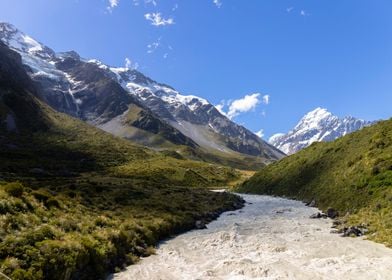 River to mount Cook