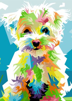 Beautiful Dog In Pop art 