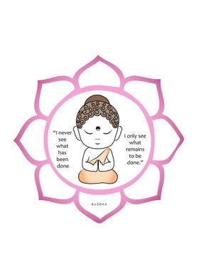 Cute Buddha inside a lotus