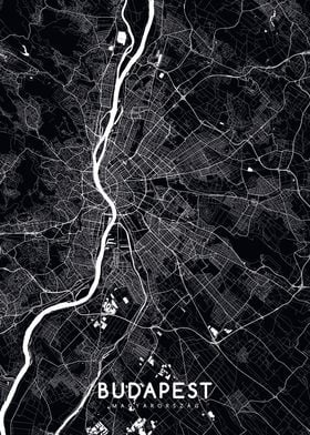 Budapest map black