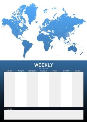 Weekly Planner blue white