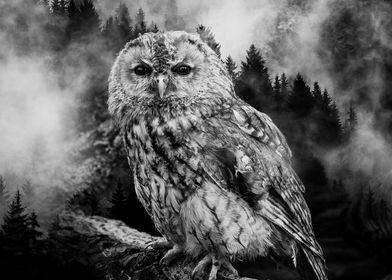 Owl Black&White