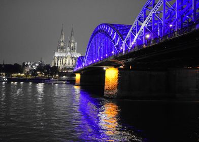 Blue Cologne at night     