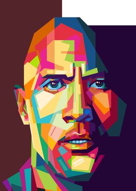 The Rock - Dwayne Johnson - pop art portraits and others - Digital