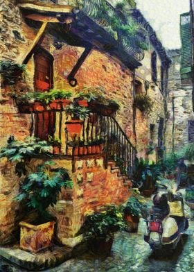 green street in Spello