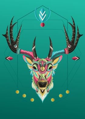 colorful deer