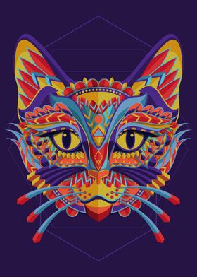 colorful cat