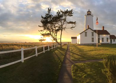 Majestic Lighthouse Sunset