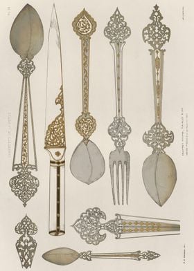  Persian cutlery spoon