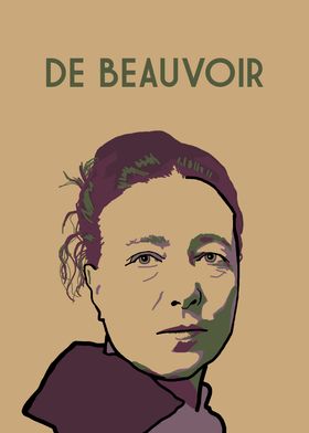 Simone de Beauvoir Purple