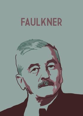William Faulkner Blue Teal