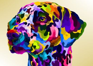 dalmatian on pop art style