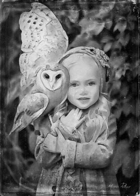 Girl with owl