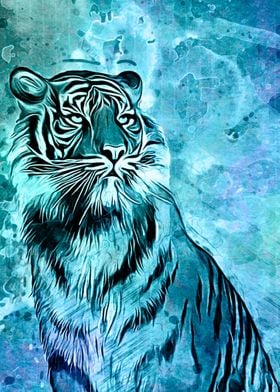watercolor tiger