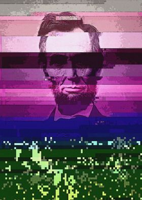 Abraham Lincoln Glitch Art