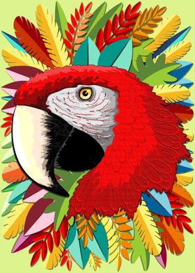 Macaw Parrot Paper Craft 
