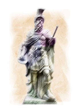 Pastel Roman Statue 4