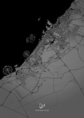 Dubayy map BW