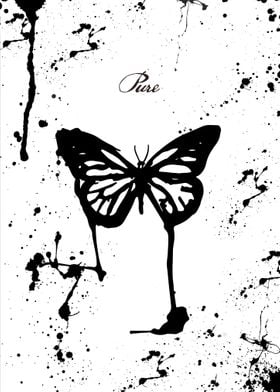 Ink splatter butterfly 