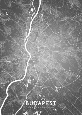 Budapest map BW