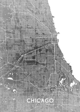 Chicago map BW