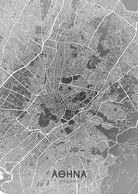 Athina map BW