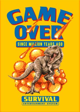 80s Game Over Dinosaur