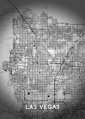 Las Vegas map BW