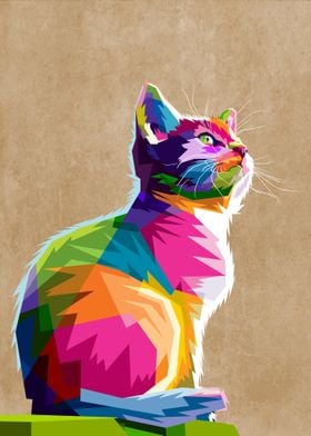 cat pop art 