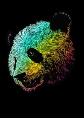 Cool Colored Panda