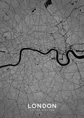 London map BW