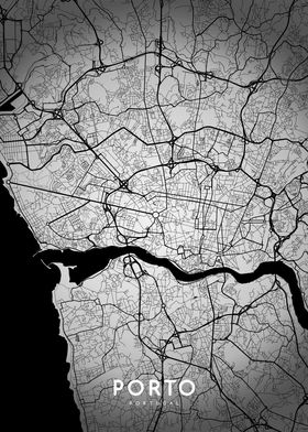 Porto map BW