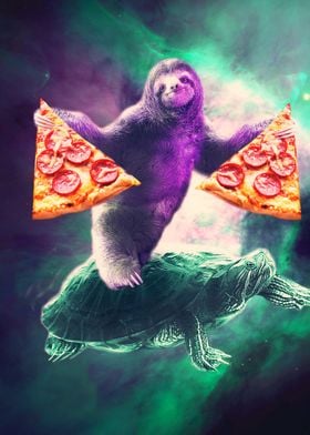 Space Sloth Pizza Turtle
