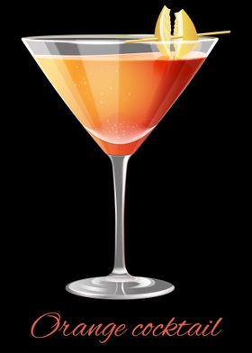 Orange cocktail black