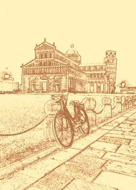 Biking around Pisa
