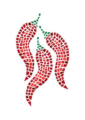 mosaic peppers