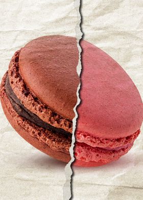 Macarons with paper tear